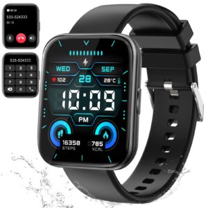 1.95'' smart watches for men women make/answer call, fitness watch with ai control call/text, smart watch for android phones iphone compatible, 107 sports blood pressure heart rate monitor pedometer