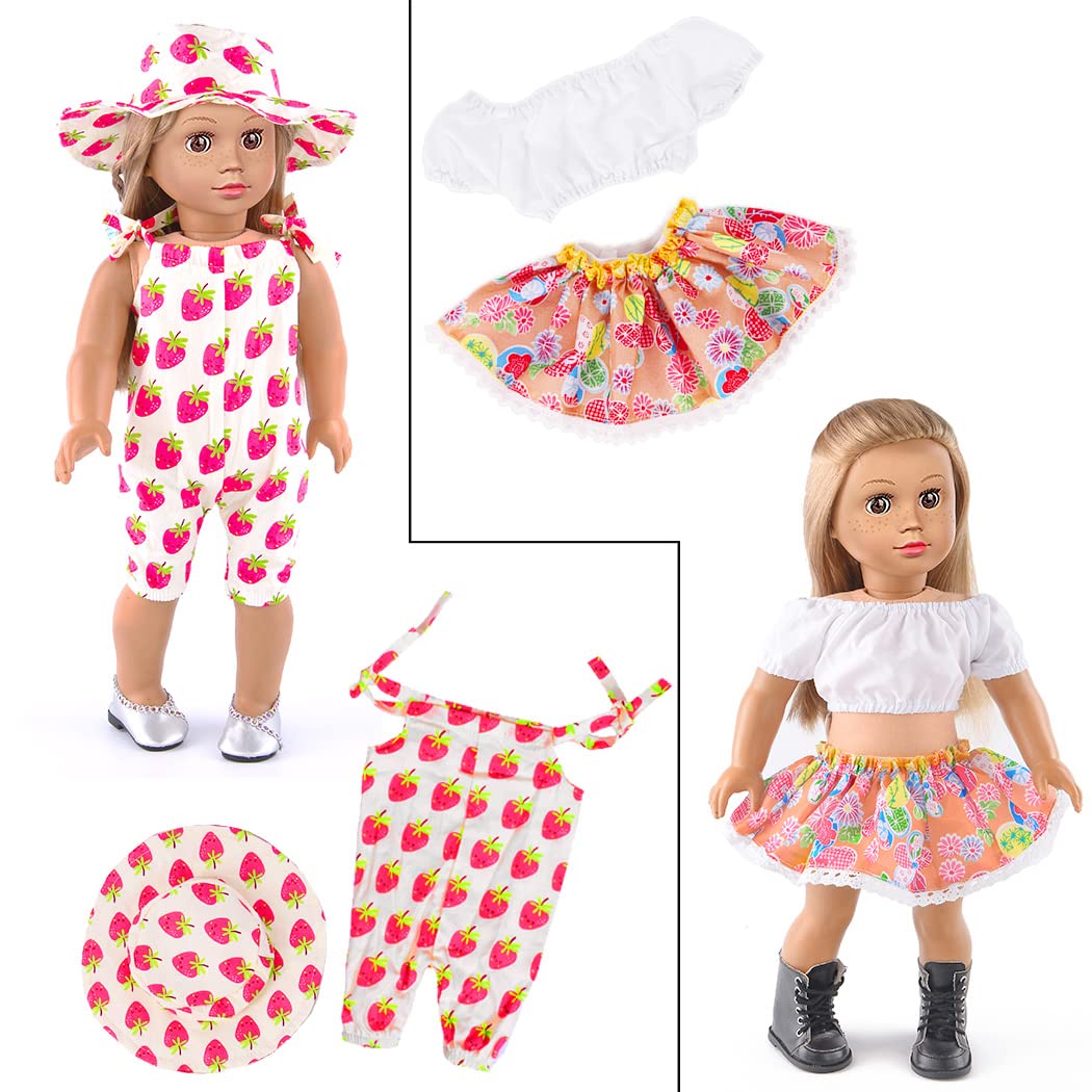 ebuddy 10 Sets 18 Inch Doll Clothes 18 Inch Doll Clothes and Accessories Fit for 18 inch Dolls 18 Inch Girl Doll