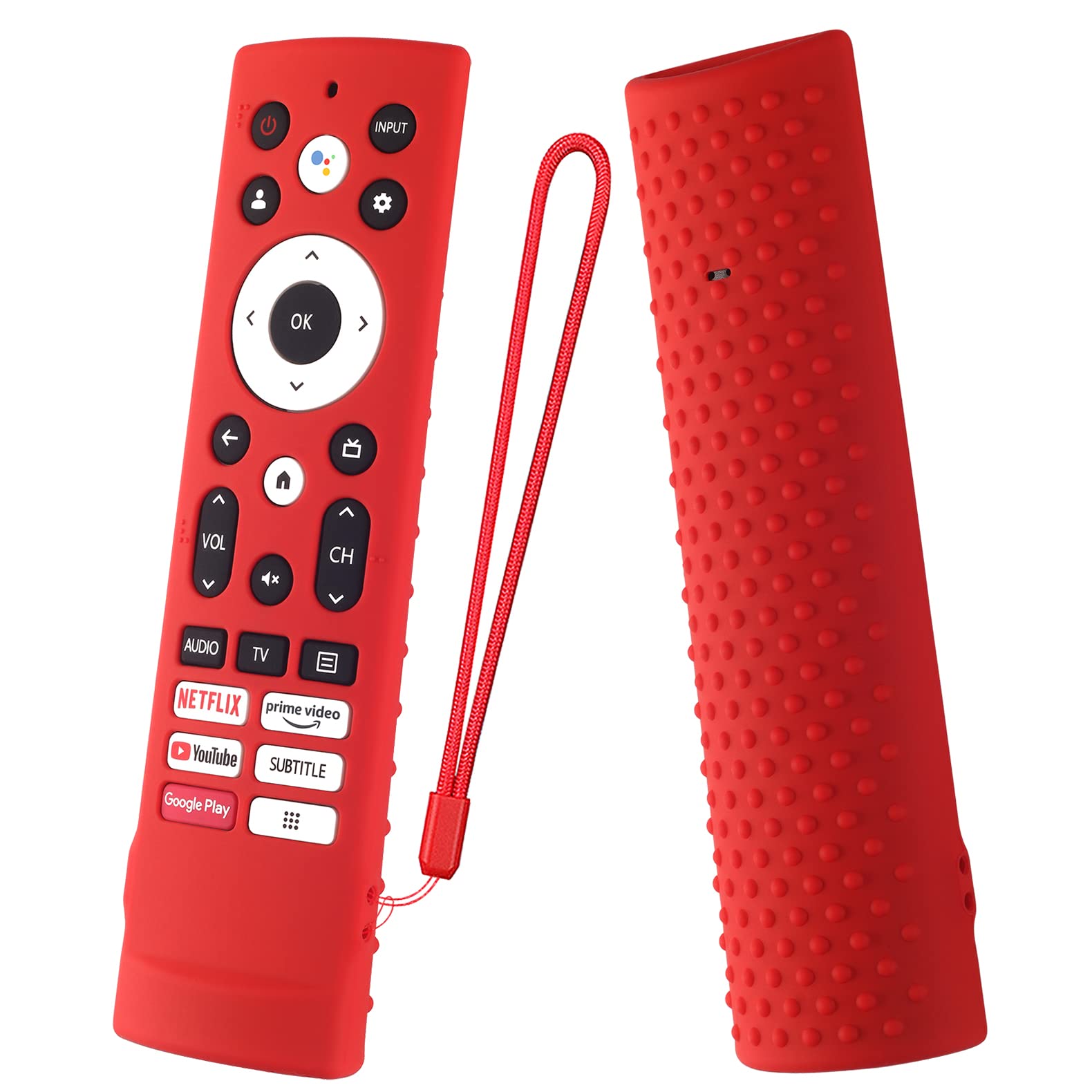 Silicone Case for Hisense Voice Remote ERF3A90 Fit for Hisense U7G U9G U8 Series 4K ULED Remote Silicone Cover(Red)