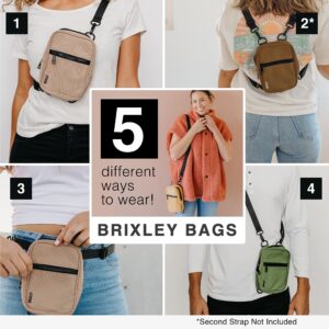 Brixley Crossbody Bag Sling Purse for Women Men Travel, Multi Position Fanny Back Pack