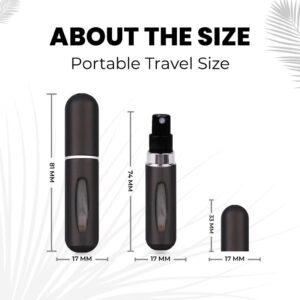 VIGOR PATH Portable Mini Refillable Perfume/Cologne Atomizer Bottle - great for travel, parties and events - Travel & toiletry accessory great for both men and women - 5ml/0.2oz (Pink - Pack of 2)