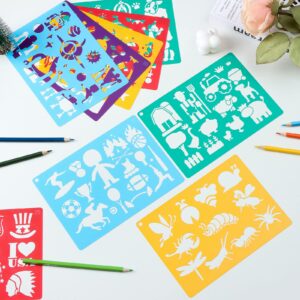 Kaemi 40pcs Plastic Drawing Stencils Set, Stencils for Kids with Over 400+ Different Patterns are The Gift for Boys and Girls