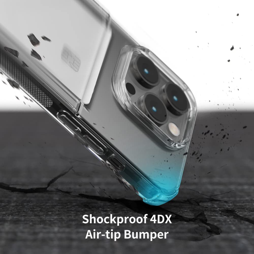 Sinjimoru Air-Tip TPU Phone Case with Card Holder, Slim Fit Clear Phone Wallet Case for Apple iPhone 15 14 13 12 Cell Phone Cover as Credit ID Card Sleeves. Air-Shield with Card Slot iPhone 13 Pro Max