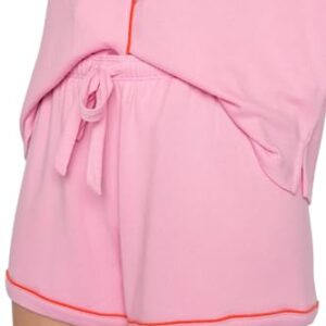 PJ SalvageThe Summer I Turned Pretty Lounge Short-sleeve Button Down Shirt and Bottom Shorts Pajama SetPinkX-Large