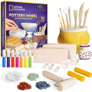 national geographic pottery wheel refill kit - air dry clay, tools & accessories for kids