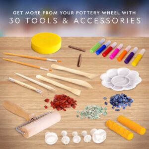 National Geographic Pottery Wheel Refill Kit - Air Dry Clay, Tools & Accessories for Kids