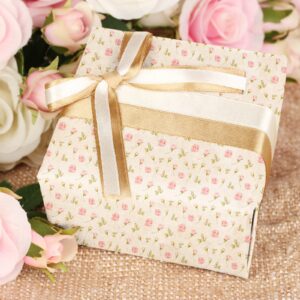 Whaline 12Pcs Spring Cotton Fabric Bundles 18 x 22 Inch Retro Floral Printed Fat Quarters Pink Flower Quilting Patchwork Squares Sewing Fabrics for DIY Handmade Crafting Home Party Decor