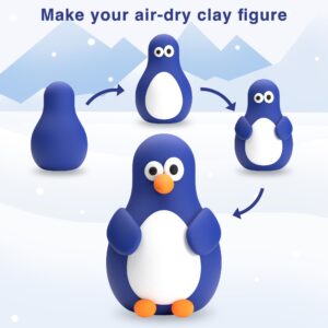 FlyFlag Air Dry Clay Kit - 50 Colors, Soft & Ultra Light, Modeling Clay for Kids with Accessories, Tools and Tutorials