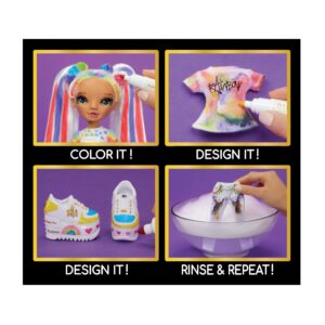 Rainbow High Color & Create Fashion DIY Doll with Washable Rainbow Markers, Green Eyes, Straight Hair in 2 Pig Tails, Bonus Top & Shoes. Color, Create, Play, Rinse and Repeat. Creative 4-12+