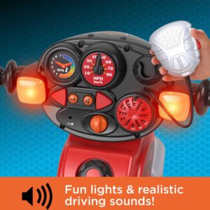 Fisher-Price Harley Davidson Toddler Tricycle Ride-On Preschool Toy, Lights & Sounds Trike with Adjustable Seat