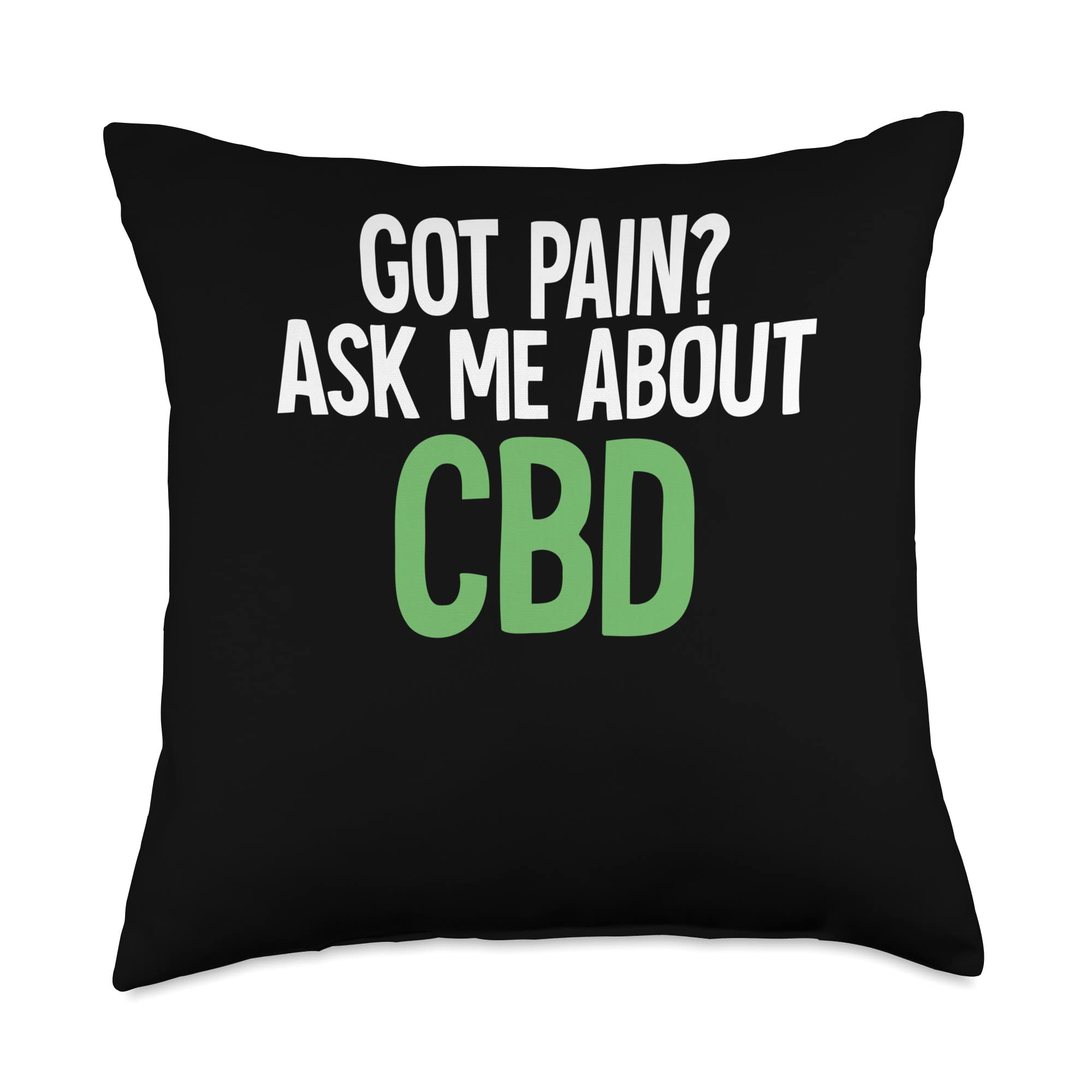 Ask Me About Cbd Throw Pillow