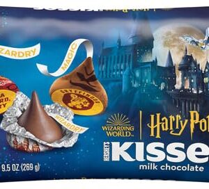 HERSHEY'S KISSES Milk Chocolate Harry Potter, Halloween Candy Bag, 9.5 Oz