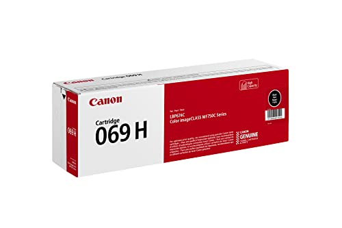 Canon 069 Black Toner Cartridge, High Capacity, Compatible to MF753Cdw, MF751Cdw and LBP674Cdw Printers