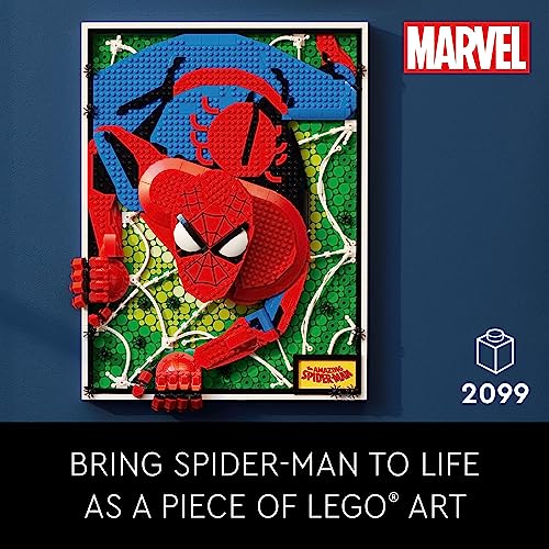 LEGO Art The Amazing Spider-Man 31209 Build & Display Home Decor Wall Art Kit, Nostalgic Super Hero Gift for Adults or Back to School Gift for Teen Spider-Man Fans