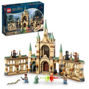 lego harry potter the battle of hogwarts building toy set, harry potter toy for boys, girls and kids ages 9+, features a buildable castle section and 6 minifigures to recreate an iconic scene, 76415