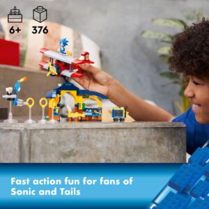 LEGO Sonic The Hedgehog Tails’ Workshop and Tornado Plane 76991 Building Toy Set, Airplane Toy with 4 Sonic Figures and Accessories for Creative Role Play, Gift for 6 Year Olds who Love Gaming