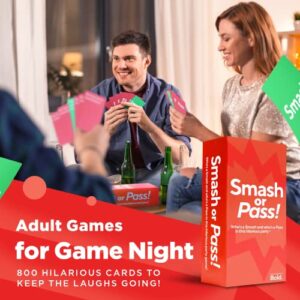 Bold. Smash or Pass: The Hilarious Game Night Adult Card Game - 3-20 Players - Fun Card Games and Party Card Game for Adults - Perfect for Girls Night, Bachelorette Party, or Strangers