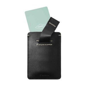 Fossil Men's Westover Leather Slim Minimalist Card Case Sliding Pocket Wallet, Black, (Model: ML4585001)