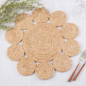 Round Jute Table Placemats (Set of 4)