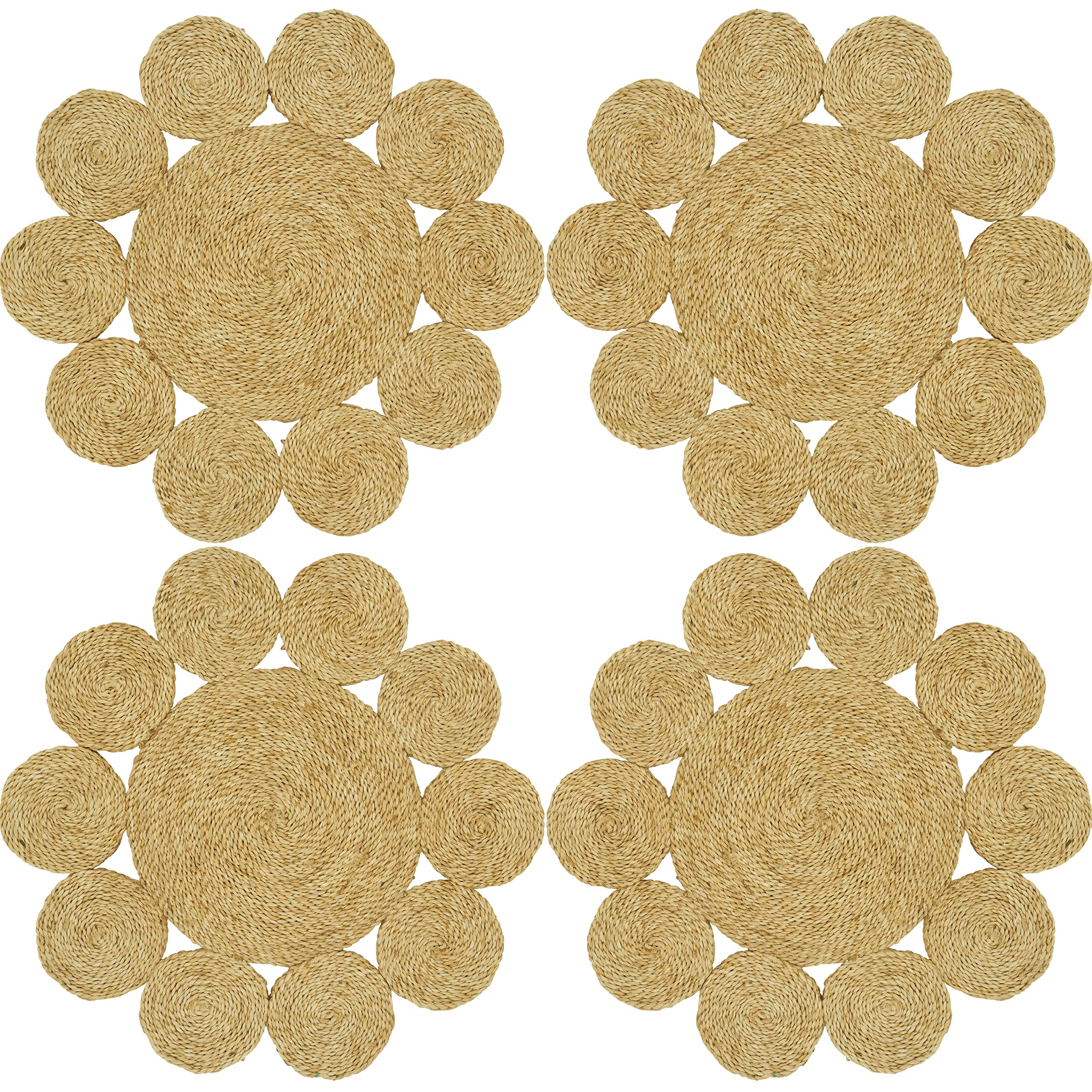 Round Jute Table Placemats (Set of 4)