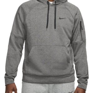 Nike Men's Therma Pullover Fitness Hoodie Carbon Heather/Black