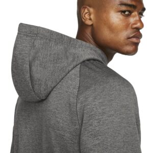 Nike Men's Therma Pullover Fitness Hoodie Carbon Heather/Black