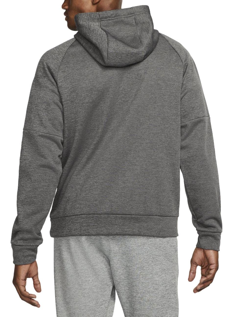 Nike Men's Therma Pullover Fitness Hoodie Carbon Heather/Black