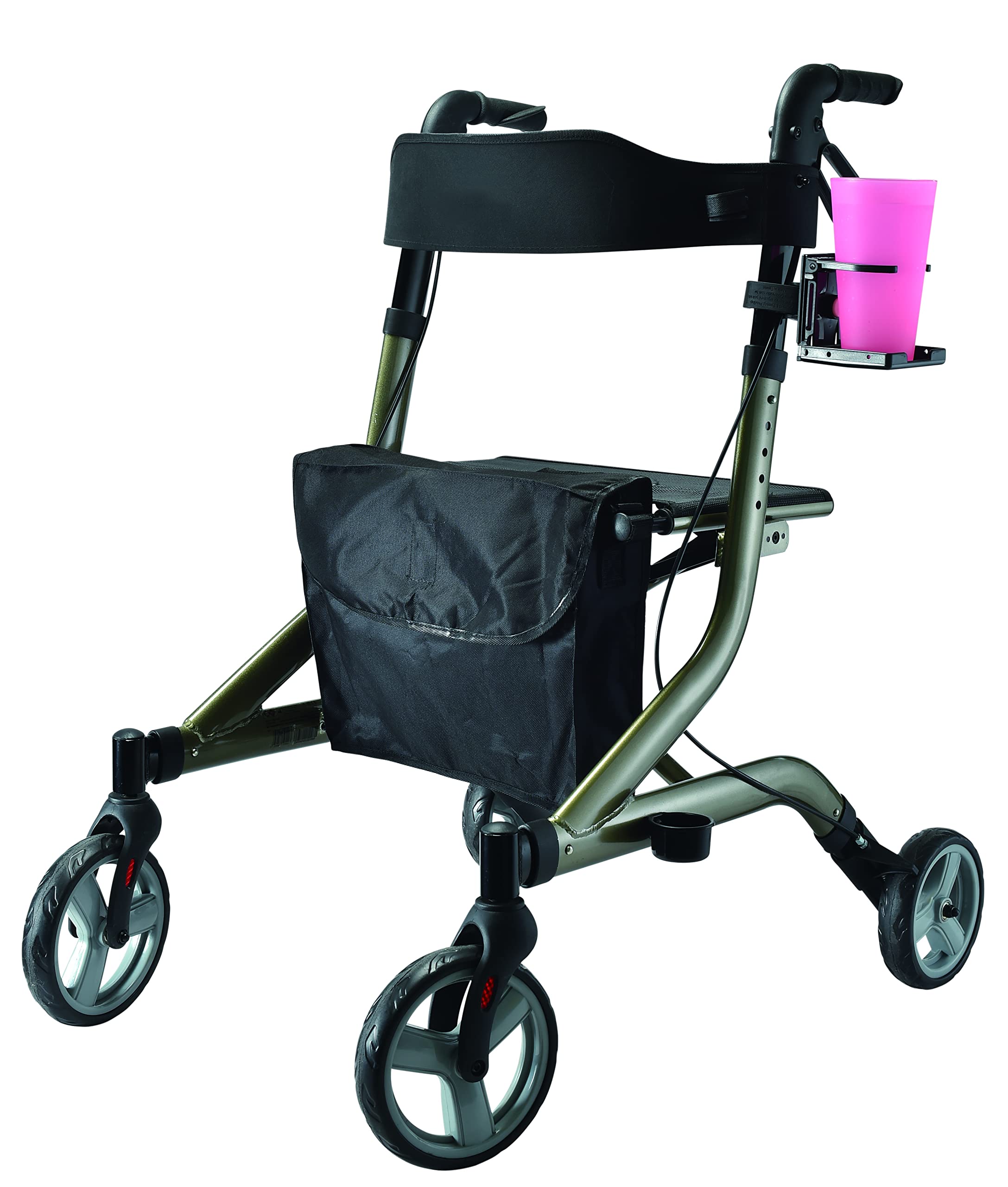 Freedom Easy to use Wheelchair/Walker Folding Cup Holder with Easy Universal Clamp