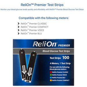 Reli On Premier Blood Glucose Test Strips | Diabetes Care Test Strips | Tiras de Glucometro | ReliOn Premier Test Strips 100 Count. + Lual's 45 Diabetes Decoded