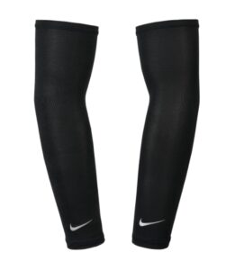 nike dri-fit uv solar arm sleeves - 1 pair - unisex - adult (black, adult l/xl)