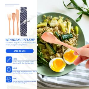 1 Set Wooden Fork Spoon Exquisite Cutlery Kit Wooden Cutlery Wooden Spoon Fork Kit Steak Eating Cutlery Home Tableware Kit Food Flatware Household Flatware Steak Cutter