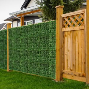 Skcoipsra Artifical Ivy Privacy Fence Screen, 47.2x157.5in(51sqft) Faux Ivy Vine Leaf Grass Wall, Artificial Hedges Greenery Backdrop Wall for Balcony Indoor Outdoor Garden Fence Decor