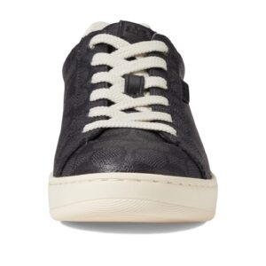 Coach Women's Lowline Coated Canvas Sneaker, Charcoal/Black, 8