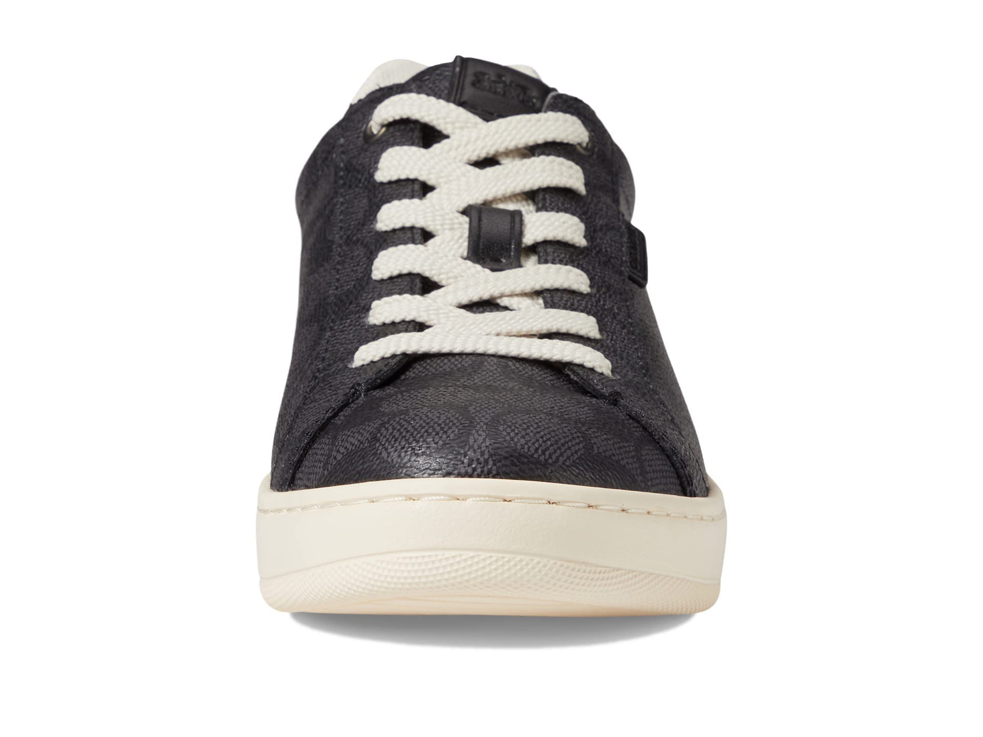 Coach Women's Lowline Coated Canvas Sneaker, Charcoal/Black, 8