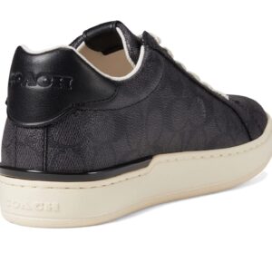 Coach Women's Lowline Coated Canvas Sneaker, Charcoal/Black, 8