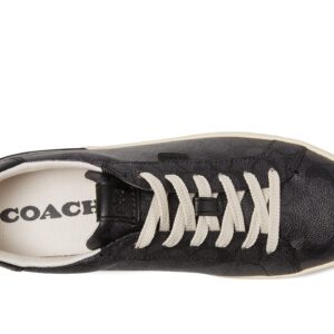 Coach Women's Lowline Coated Canvas Sneaker, Charcoal/Black, 8