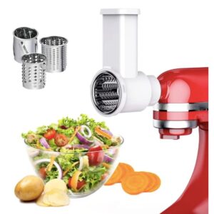 Slicer Shredder Attachment for KitchenAid Stand Mixers, Vegetable Slicer Attachment and Cheese Grater