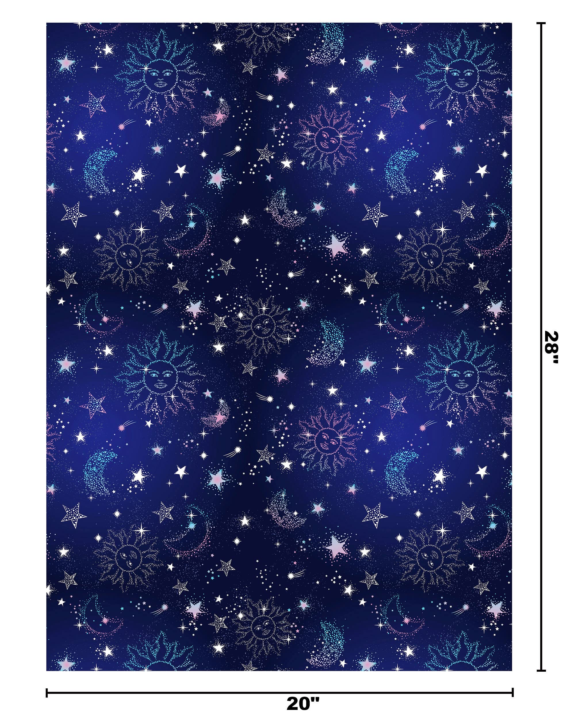 Titiweet Galaxy Wrapping Paper,Birthday Wrapping Paper for Men Women, 12 Sheets Constellation Wrapping Paper for Birthday Wedding Christmas, 20x28 Inches Per Sheet (Galaxy Constellation(12 sheets))