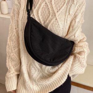 Crossbody Bag Hobo Sling Crescent Bag Women Men Trendy Small Shoulder Bag Purse Dumpling Bag Casual Handbag Adjustable Strap