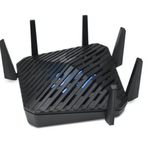 Acer Predator Connect W6 Wi-Fi 6E Gaming Router | Hybrid QoS Compatible with Intel Killer Prioritization Engine | Tri-Band AXE7800 2.4GHz/5GHz/6GHz | Gigabit Router | Lifetime Internet Security