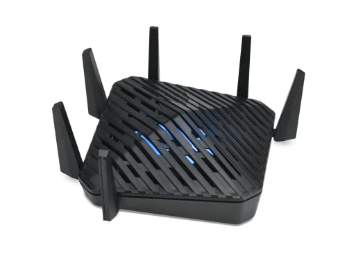 Acer Predator Connect W6 Wi-Fi 6E Gaming Router | Hybrid QoS Compatible with Intel Killer Prioritization Engine | Tri-Band AXE7800 2.4GHz/5GHz/6GHz | Gigabit Router | Lifetime Internet Security