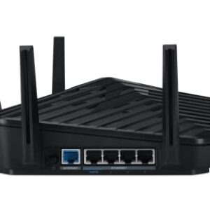 Acer Predator Connect W6 Wi-Fi 6E Gaming Router | Hybrid QoS Compatible with Intel Killer Prioritization Engine | Tri-Band AXE7800 2.4GHz/5GHz/6GHz | Gigabit Router | Lifetime Internet Security