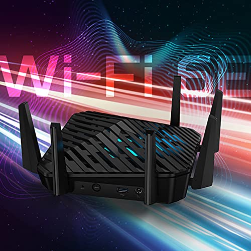 Acer Predator Connect W6 Wi-Fi 6E Gaming Router | Hybrid QoS Compatible with Intel Killer Prioritization Engine | Tri-Band AXE7800 2.4GHz/5GHz/6GHz | Gigabit Router | Lifetime Internet Security