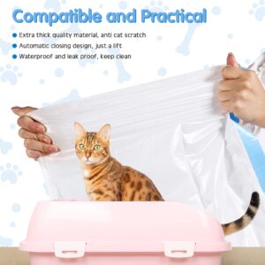 Cat litter Box Liners 100 Count Waste Drawer Liners Compatible with Litter-Robot 3/4 Thick Waste Drawer Liners Bags 9-11 Gallons(Cute)