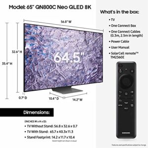 SAMSUNG 65-Inch Class Neo QLED 8K QN800C Series Mini LED Quantum HDR Smart TV with Ultra Slim Design, Dolby Atmos, Object Tracking Sound+, Q-Symphony 3.0, Alexa Built-in (QN65QN800C, 2023 Model)