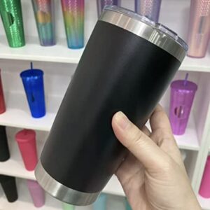 LEYU Rambler 20 oz Stainless Steel Vacuum Insulated Tumbler Coffee Mug/Cup Black color with Lid