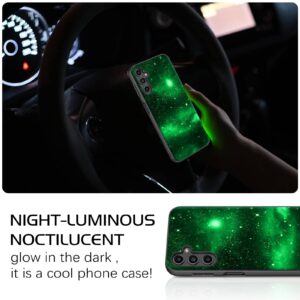 DOMAVER for Samsung A14 Case Galaxy A14 Case 5G Glow in The Dark Nebula Space Luminous Slim Lightweight Protective Cover- Shining Nebula