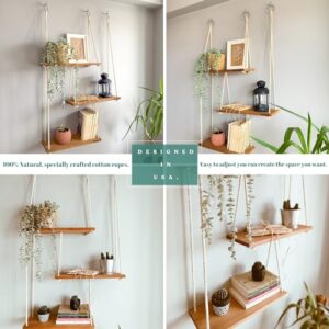 Hanging Shelves For Wall Shelves For Plant Shelf Indoor Wall Shelf Hanging Plant Shelf Floating Shelves For Wall Shelf For Bedroom Decorative Wall Shelves Window Shelf Macrame Shelf For Living Room