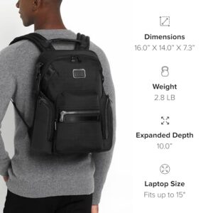 TUMI - Alpha Bravo Navigation Backpack - Everyday Travel Backpack - Fits Up to 15" Laptop - 16.0" X 14.0" X 7.3" - Midnight Navy/Khaki