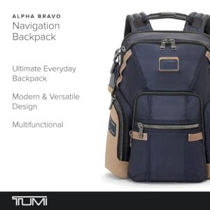 TUMI - Alpha Bravo Navigation Backpack - Everyday Travel Backpack - Fits Up to 15" Laptop - 16.0" X 14.0" X 7.3" - Midnight Navy/Khaki